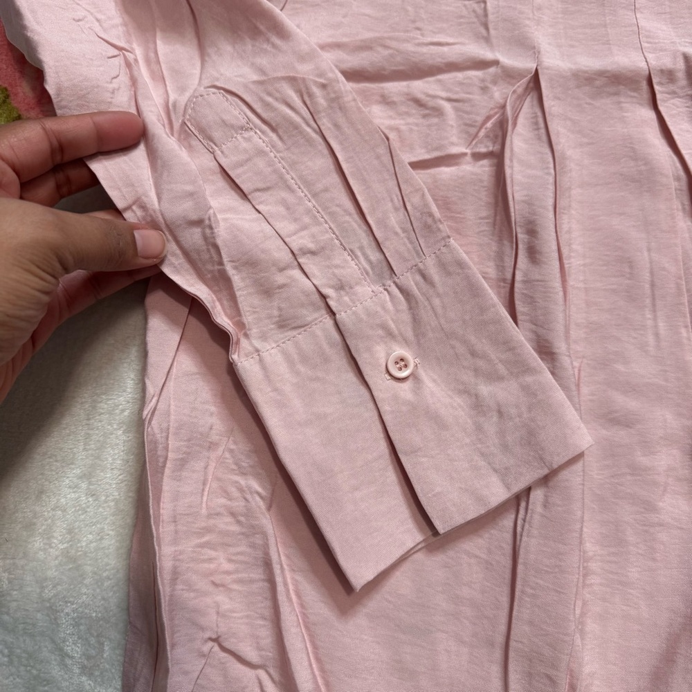 Easel Dusty Pink Button-Up Shirt - Picture 2 of 8